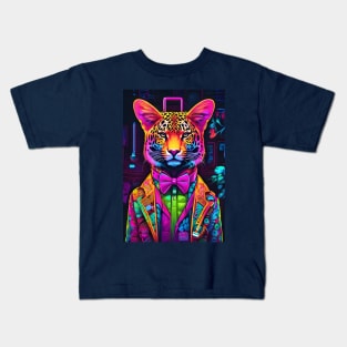 Neon surgeon cheetah Kids T-Shirt